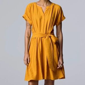Simply Vera Wang Mustard Yellow Dress